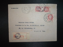 LR TP PETAIN 1F50 X3 OBL.21-9-44 PARIS 42 - Postal Rates