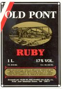 1247 - Espagne - Andalousie - Old Pont Ruby - 1 Litre - Hijos De Jose Suarez Villalba S.L. - Vino Rosso