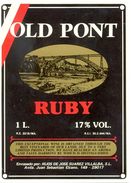 1247 - Espagne - Andalousie - Old Pont Ruby - 1 Litre - Hijos De Jose Suarez Villalba S.L. - Vino Tinto