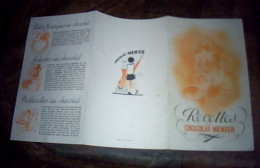 Publicité Acienne Dépliant Chocolat Menier Recettes - Chocolate