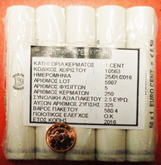 √ GREECE: CYPRUS  1 CENT 2016 UNC 5 ROLL (250 COINS)! LOW START  NO RESERVE! - Rolls