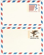 USA POSTAL STATIONERY UNUSED AIR MAIL POST CARDS (9) - 1961-80