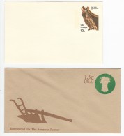 USA POSTAL STATIONERY UNUSED BICENTENNIAL ISSUES (10) - 1961-80