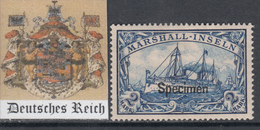 GERMANY - MARSHALL  Specimen 2 Marken - Kat 1000 Euro -  Postfrisch Mit Falz - MH* - Marshall Islands