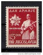 Yugoslavia 1951. Army Day MNH Mi.675 - Nuovi