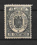 LOTE 1891 D  ///  ESPAÑA  SELLOS FISCALES  -  PARA EFECTOS DE COMERCIO CLASE 14ª - Revenue Stamps