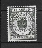 LOTE 1891 D  ///  ESPAÑA  SELLOS FISCALES  -  PARA EFECTOS DE COMERCIO CLASE 14ª - Revenue Stamps