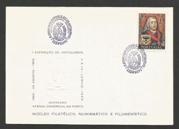 Portugal Cachet Commemoratif  Foire Des Antiquaires Porto 1969 Oporto Antiques Fair Event Postmark - Postal Logo & Postmarks