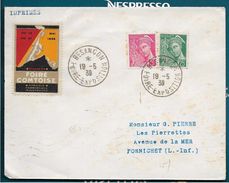 BESANCON Doubs CAD Foire Exposition Besançon 19.5.1939 + Vignette Foire Francomtoise 12.5 Au 21.5.1939 ..G - Briefmarkenmessen