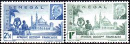 Détail De La Série Maréchal Pétain Obl. Sénégal N° 177 Et 178 Mosquée De Djourbel - 1941 Série Maréchal Pétain