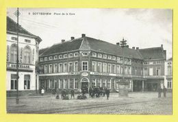 * Zottegem - Sotteghem (Oost Vlaanderen) * (SBP, Nr 8) Place De La Gare, Café Hotel In D'oude Beurze, Animée, TOP - Zottegem