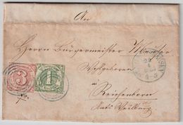 Thurn & Taxis, 1863, 1 Und 3 Kr. ,blauer Stp. " St. Georgshausen ", Brief,  #8471 - Brieven En Documenten