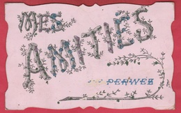 Perwez - Mes Amitiés De ... Jolie Carte Fantaisie Décorée De Brillants - 1907 ( Voir Verso ) - Perwez