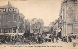 51-CHALONS-SUR-MARNE- PLACE DU MARCHE AUX FLEURS ET RUE DES FRIPIERS - Châlons-sur-Marne