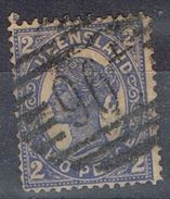 Sello 2 Penny QUEENSLAND (Australia). Gride Numeral 90, Yvert Num 52 º - Used Stamps