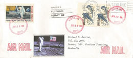 USA. First Man On The Moon, Letter From Austin (MN) To Australia - Amérique Du Nord