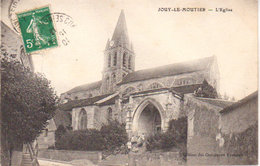 1913  Jouy Le Moutier " L'Eglise " Belle Animation  ' Vers Boisguillaume ) - Jouy Le Moutier