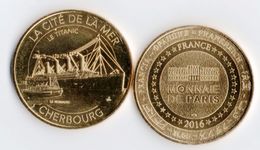 Pièce Monnaie De Paris 2016 - La Cité De La Mer Cherbourg - Le Titanic Et Le Nomadic - 2016