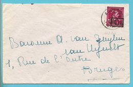 724N (-10% Locale Opdruk) Op Brief Met Stempel SENEFFE - 1946 -10%