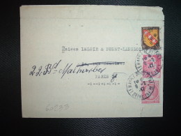 LETTRE (PLI) TP M. DE GANDON 3F + CERES DE MAZELIN 1F + LORRAINE 50c OBL.8-2-47 LE HAVRE PRINCIPAL (76 SEINE-MARITIME) - Postal Rates