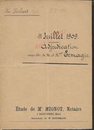 GROSSOEUVRE 1909 ACTE VENTE DE TERRE MILARD À ERMAGIE 5 PAGES : - Manuscripts