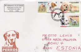 GOOD CUBA Postal Cover To ESTONIA 2008 - Good Stamped: Dogs - Storia Postale