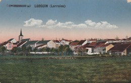 LORQUIN   57  MOSELLE   CPA   VUE GENRALE COLORISEE SURCHARGEE DE 1919 - Lorquin