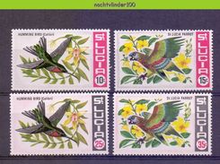 Nbm664 FAUNA VOGELS KOLIBIRI PAPEGAAI HUMMINGBIRD PARROT BIRDS VÖGEL AVES OISEAUX ST. LUCIA 1969 PF/MNH - Collections, Lots & Series