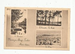 Cp , 40 , MIMIZAN PLAGE , Landes , Le Courant ,la Forêt ,la Mer ,multi Vues , Photo Océan , Voyagée 1940 - Mimizan Plage