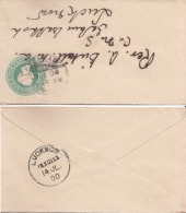 India  QV 1/2A  PS  Envelope 1900  FYZABAD To LUCKNOW  Addressed  To  Rev Birkett    # 02325  D    Inde Indien - 1858-79 Kronenkolonie