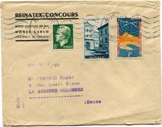 MONACO LETTRE DEPART MONACO 29 III 52 PRINCIPAUTE POUR LA FRANCE - Covers & Documents