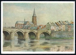 A7699 - Alte Künstlerkarte - Brücke Maastricht - H. E. Roodenburg TOP - Andere & Zonder Classificatie