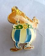 RARE PIN'S CORNER ASTERIX OBELIX SALUT - Pin's