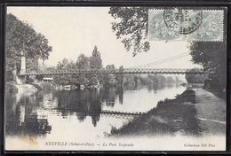 CPA 95 - Neuville, Le Pont Suspendu - ND - Neuville-sur-Oise