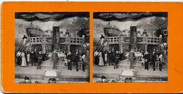 Photo Ancienne Stéréo 9 X 17,7 Jules VERNE Le Tour Du Monde En 80 Jours - Stereoscopic