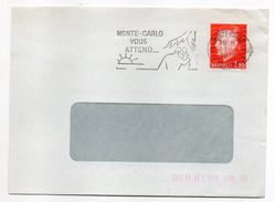 MONACO--1978-Lettre  Avec Tp Et Flamme" Monaco Vous Attend.."-  Cachet Monte-Carlo - Lettres & Documents