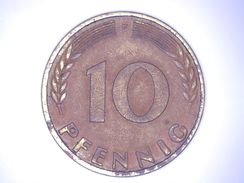 ALLEMAGNE 10 PFENNIG 1968 F - 10 Pfennig