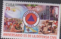 L) 2017 CUBA, ANNIVERSARY 55 OF CIVIL DEFENSE, PEOPLE, NATURAL DISASTER, PROTECTION, RESCUE, NATURE, HURRICANE, MNH. - Nuevos