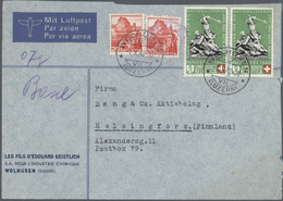 Br Nachlässe: 1946/1948, Ca. 1.100 Firmenbriefe Aus Vielen Verschiedenen Ländern An Ein Finnisches Unte - Vrac (min 1000 Timbres)