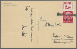 Br/Brfst/GA Dt. Besetzung II WK - Elsass: 1940/1943 (ca.), Bestand Von Ca. 370 Briefen, Ganzsachen Bzw. Briefvor - Besetzungen 1938-45