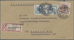 Br Sowj. Zone - Bezirkshandstempel: 1948, Bestand Mit Ca. 140 Belegen Meist Briefe Mit Einer Schönen Vi - Autres & Non Classés