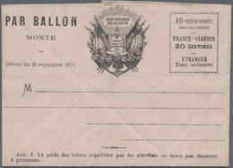 Br/GA Frankreich: 1859/1960 (ca.), Accumulation With About 320 Covers And Used/unused Postal Stationeries - Oblitérés