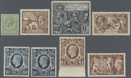 **/*/O Großbritannien: 1905/1951 (ca.), Small Selection On Three Stockcards With Mostly Better KGV/KGVI Iss - Andere & Zonder Classificatie