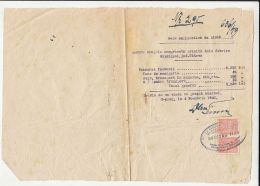 REVENUE STAMPS ON EXPLANATORY NOTE FOR PAYMENT, CAMPULUNG MOLDOVENESC-BUKOVINA, 1943, ROMANIA - Fiscaux