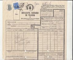 AVIATION STAMP, WAYBILL, TRAIN TRANSPORT, CAMPULUNG MOLDOVENESC, BUKOVINA, 1937, ROMANIA - Cartas & Documentos