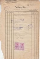 REVENUE STAMPS, KING MICHAEL, INVOICE, CAMPULUNG MOLDOVENESC, BUKOVINA, 1944, ROMANIA - Fiscaux