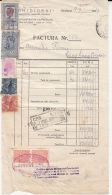 REVENUE STAMPS, KING MICHAEL, SOLDIER, INVOICE, CAMPULUNG MOLDOVENESC, BUKOVINA, 1944, ROMANIA - Fiscaux