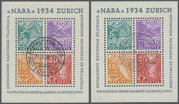 **/*/O Schweiz: 1934/1963 (ca.), Bestand Der BLOCKAUSGABEN Im Album Mit Etlichen Besseren Ausgaben U.a. 5 X - Ungebraucht