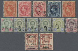 */O Thailand: 1883/1908 (ca.), Accumulation On Three Stockcards With Some Interesting Issues Specially M - Thailand