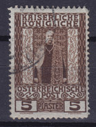 Austrian Post Levant 1908 Mi. 59   5 Pia Kaiser Franz Joseph - Oostenrijkse Levant